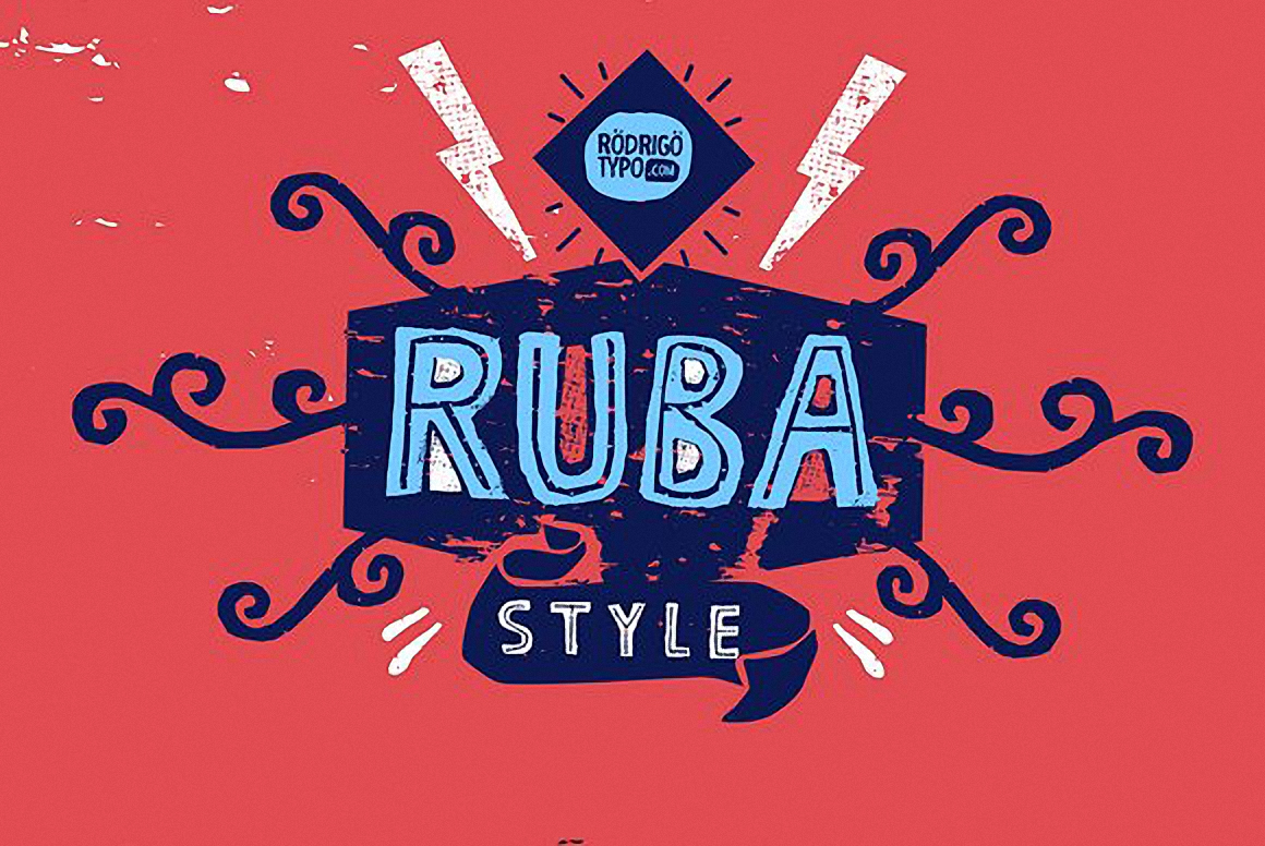 Beispiel einer RUBA Style-Schriftart