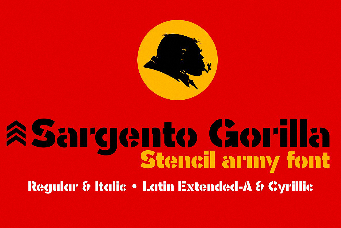 Beispiel einer Sargento Gorila-Schriftart