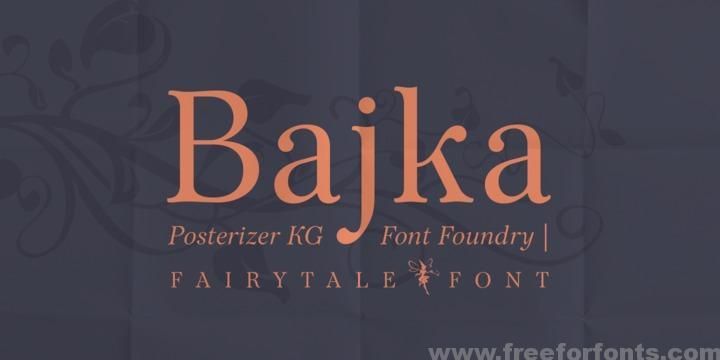 Beispiel einer Bajka-Schriftart
