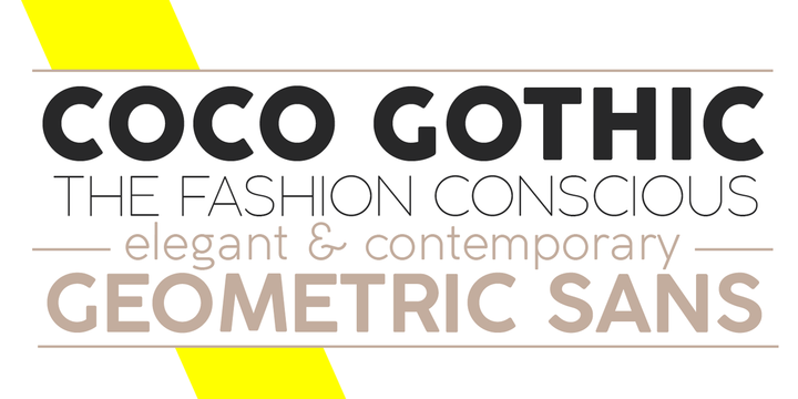 Beispiel einer Coco Gothic Fat-Schriftart