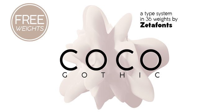 Beispiel einer Coco Gothic-Schriftart