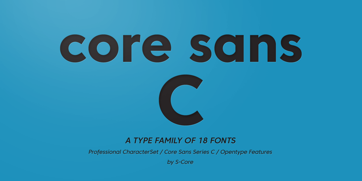 Beispiel einer Core Sans C-Schriftart