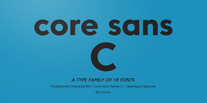 Beispiel einer Core Sans C 45 Regular-Schriftart