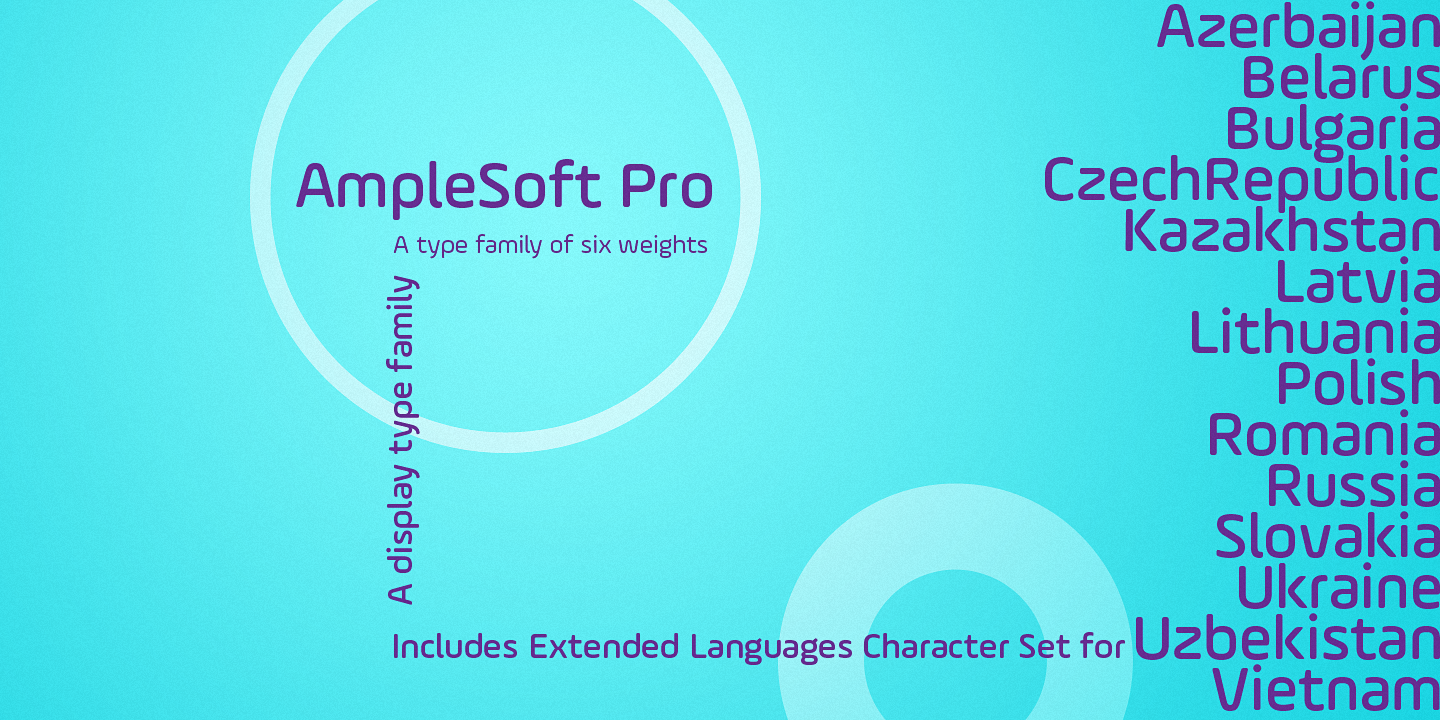 Beispiel einer Ample Soft Pro Thin-Schriftart