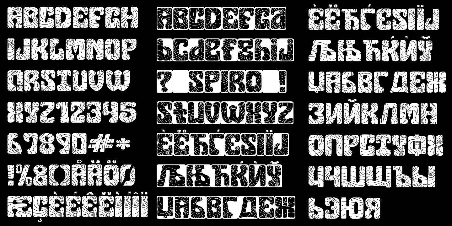 Beispiel einer Ari Cube Spiro Regular-Schriftart