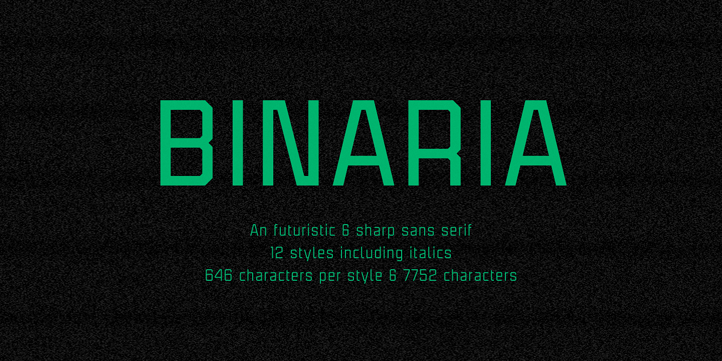 Beispiel einer Binaria-Schriftart