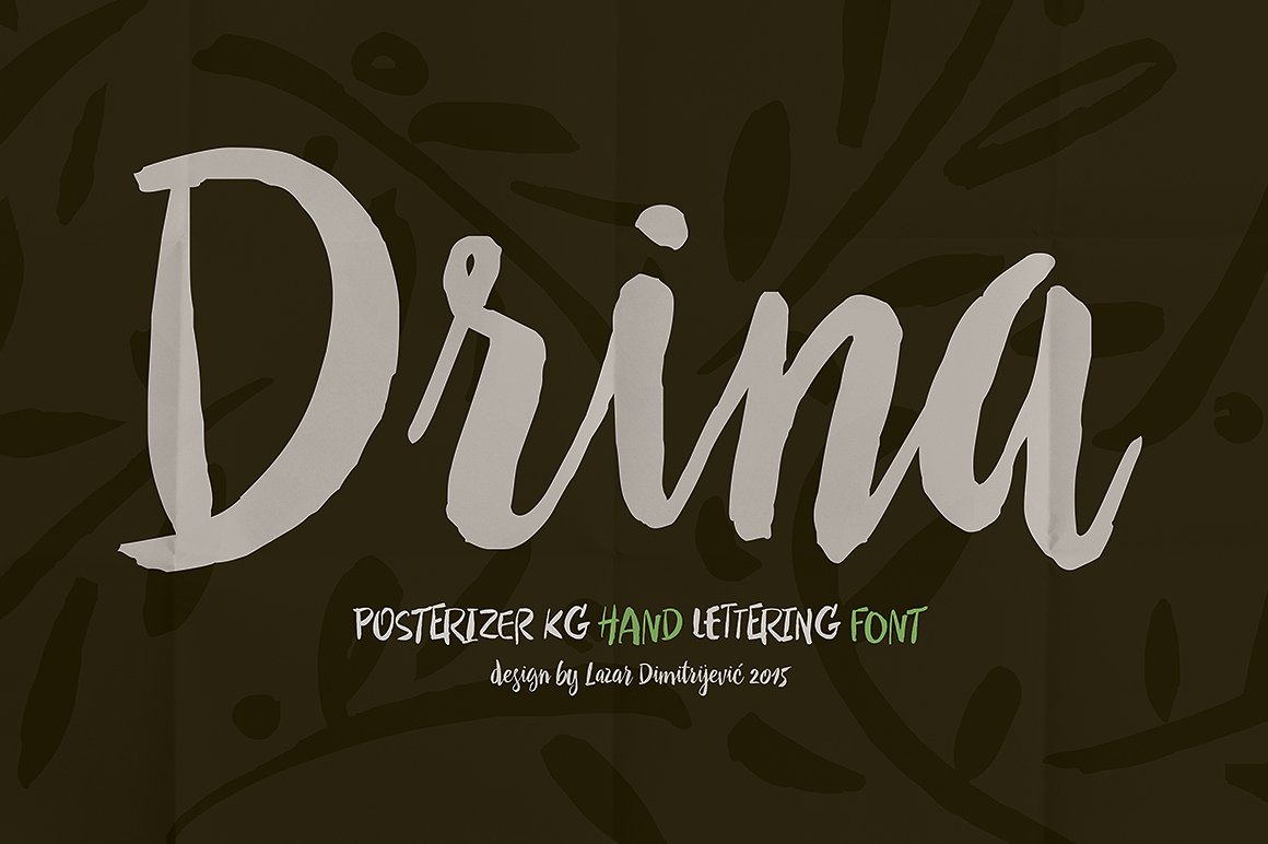 Beispiel einer Drina-Schriftart