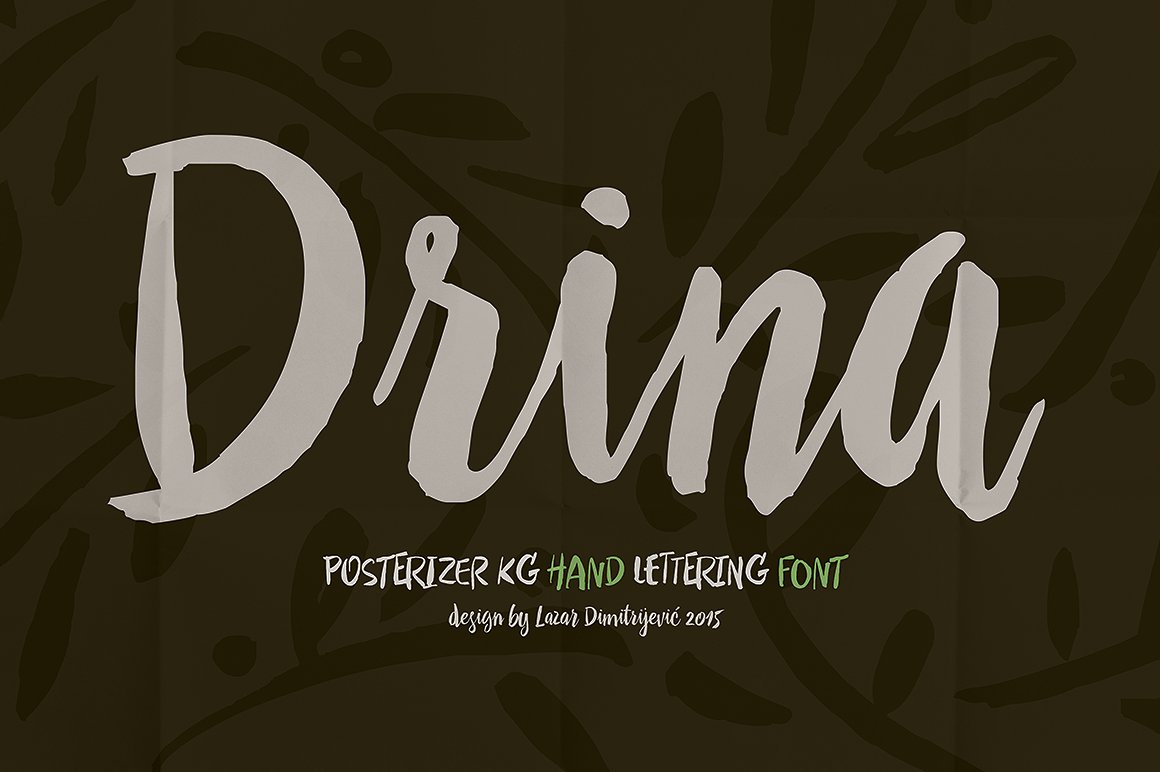 Beispiel einer Drina Regular-Schriftart