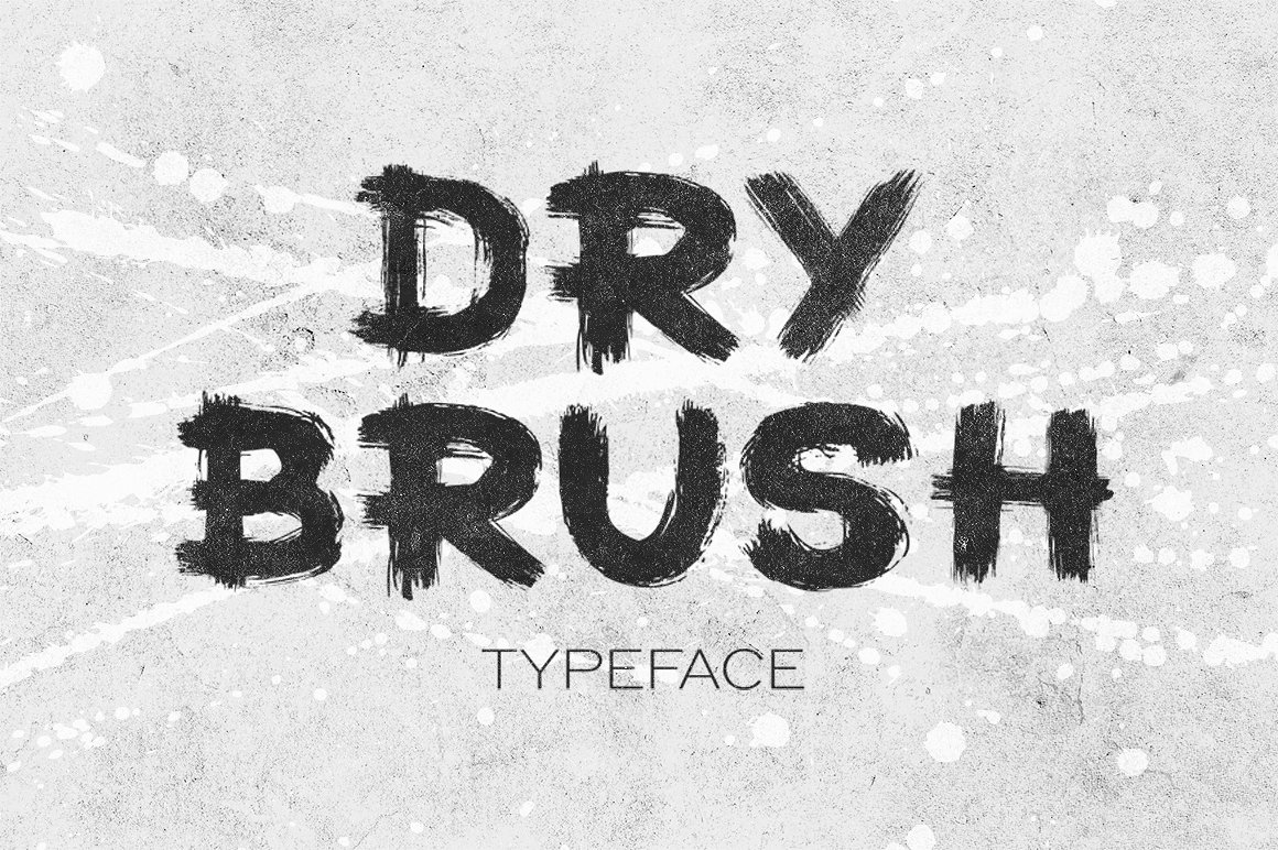Beispiel einer Dry brush-Schriftart