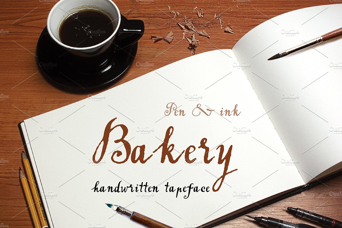 Beispiel einer Bakery-Schriftart