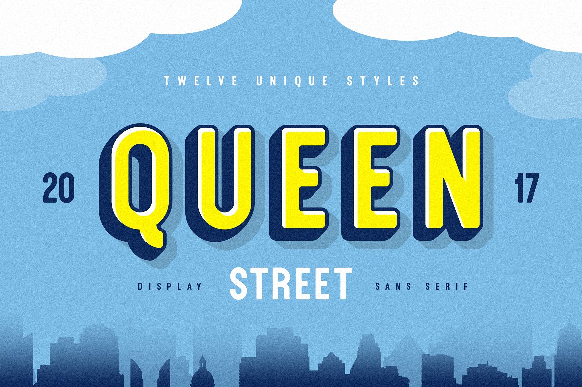 Beispiel einer Queen Street-Schriftart