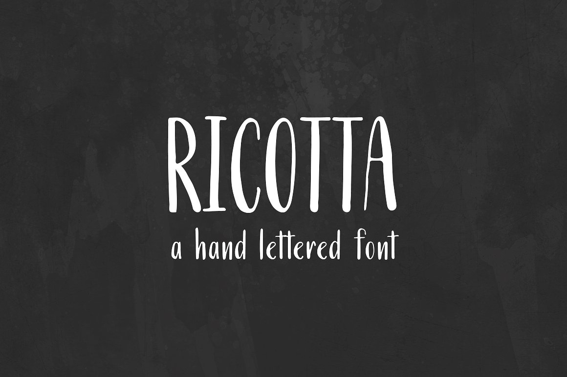 Beispiel einer Ricotta-Schriftart