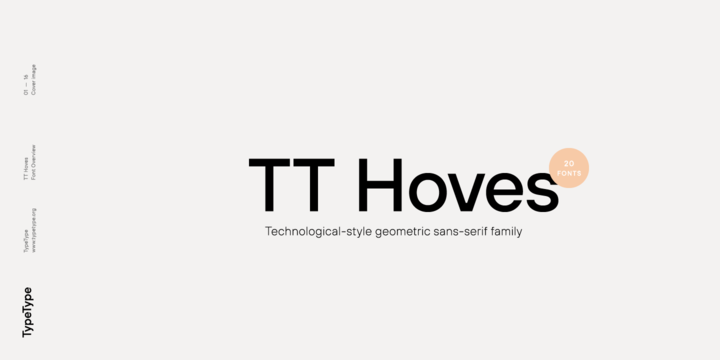 Beispiel einer TT Hoves Black-Schriftart