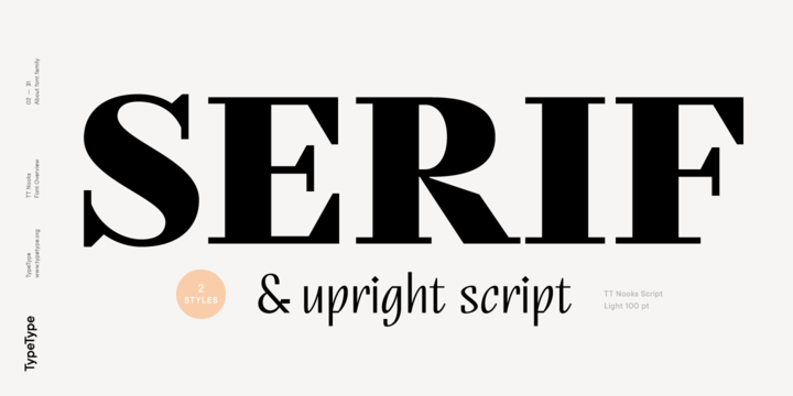 Beispiel einer TT Nooks Light-Schriftart