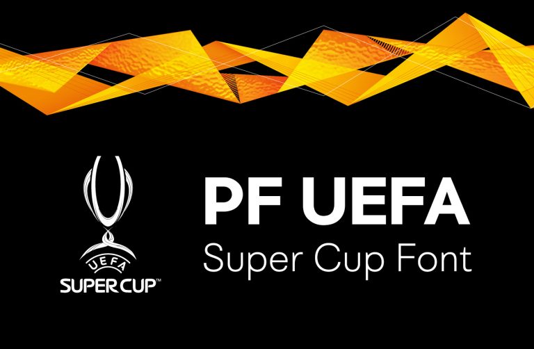 Beispiel einer UEFA Supercup-Schriftart