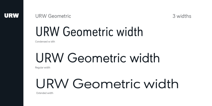 Beispiel einer URW Geometric Medium-Schriftart