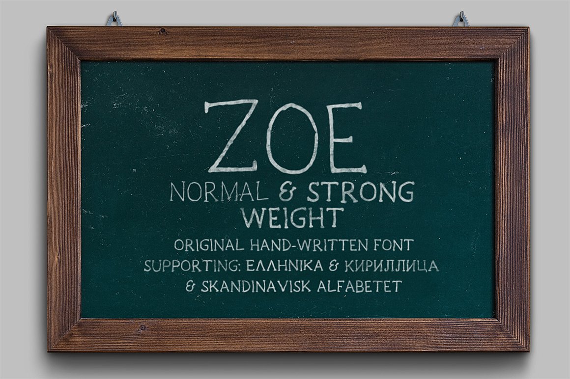 Beispiel einer Zoe Regular-Schriftart