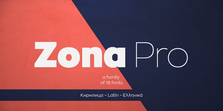 Beispiel einer Zona Pro Bold-Schriftart