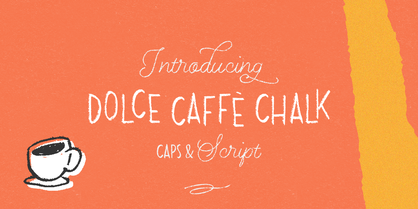 Beispiel einer Dolce Caffe Chalk Chalk-Schriftart