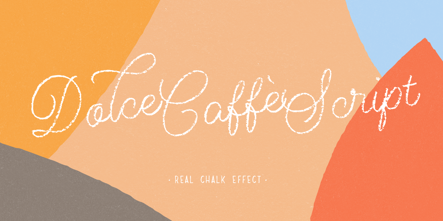 Beispiel einer Dolce Caffe Chalk Chalk Extras-Schriftart