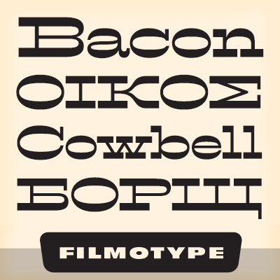 Beispiel einer Filmotype Western-Schriftart