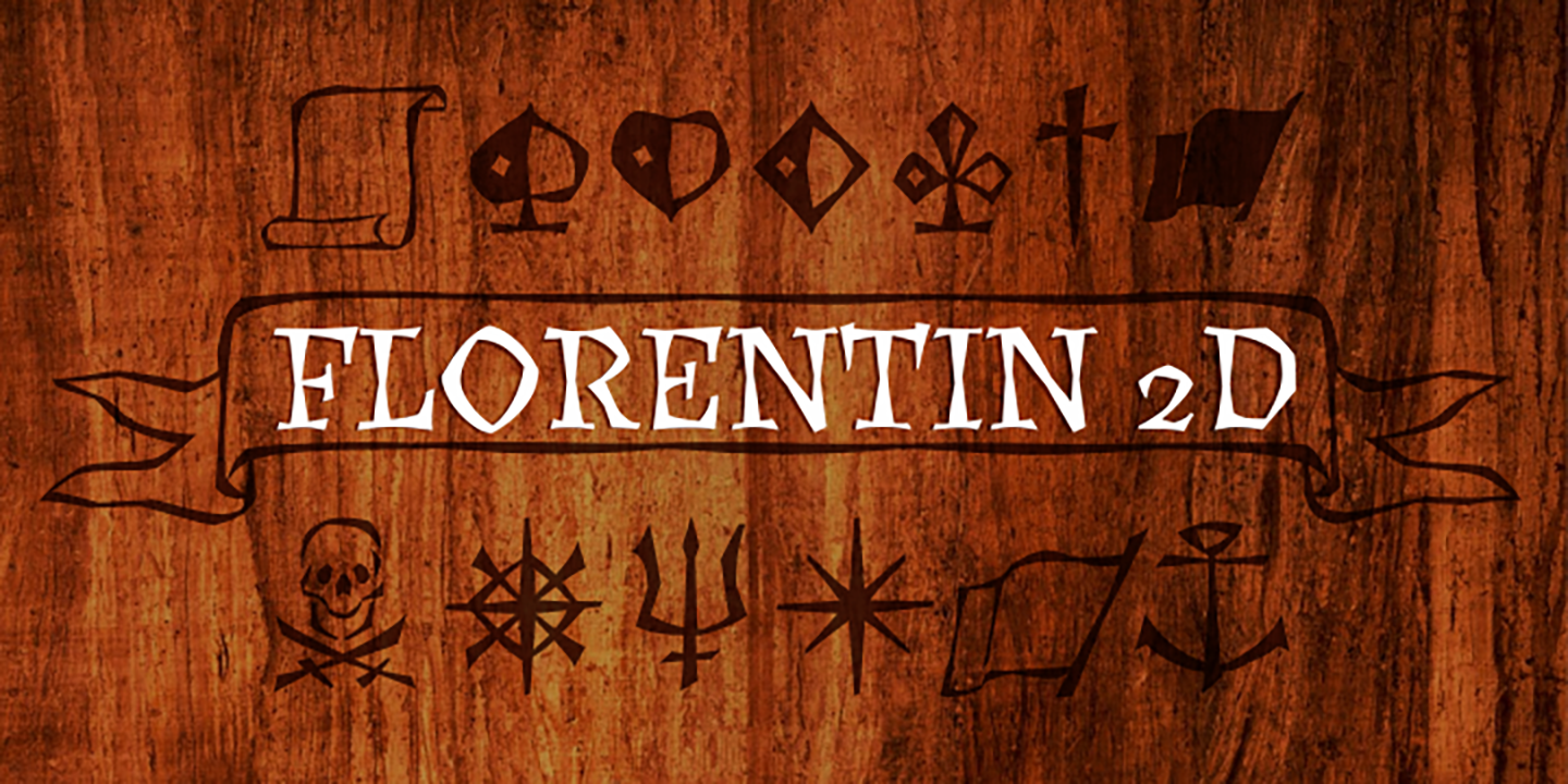 Beispiel einer Florentin 2D-Schriftart