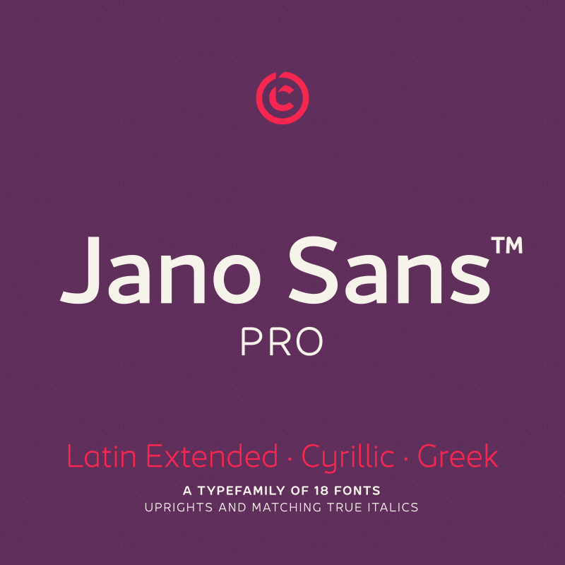 Beispiel einer Jano Sans Pro-Schriftart