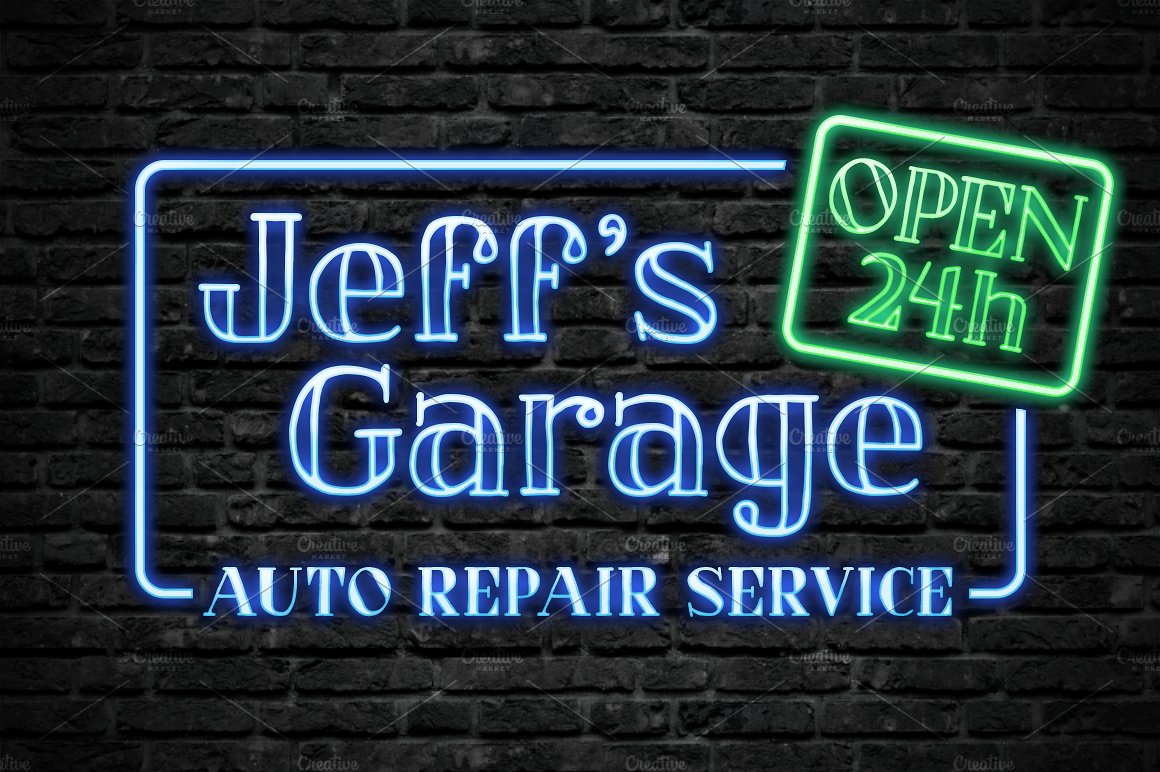Beispiel einer Jeff's Garage Regular-Schriftart