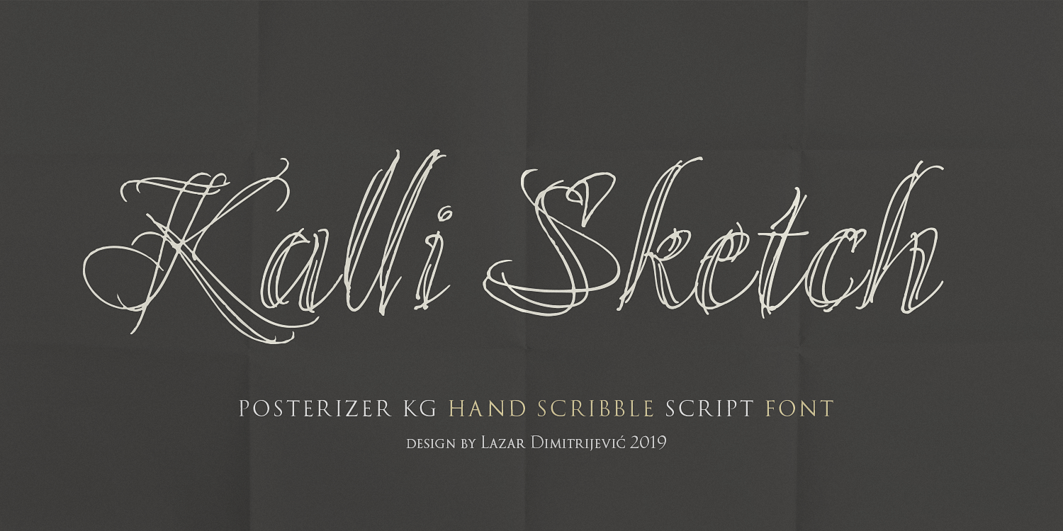 Beispiel einer Kalli Sketch-Schriftart