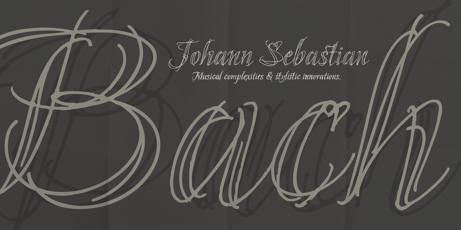 Beispiel einer Kalli Sketch Regular-Schriftart