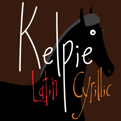 Beispiel einer Kelpie-Schriftart