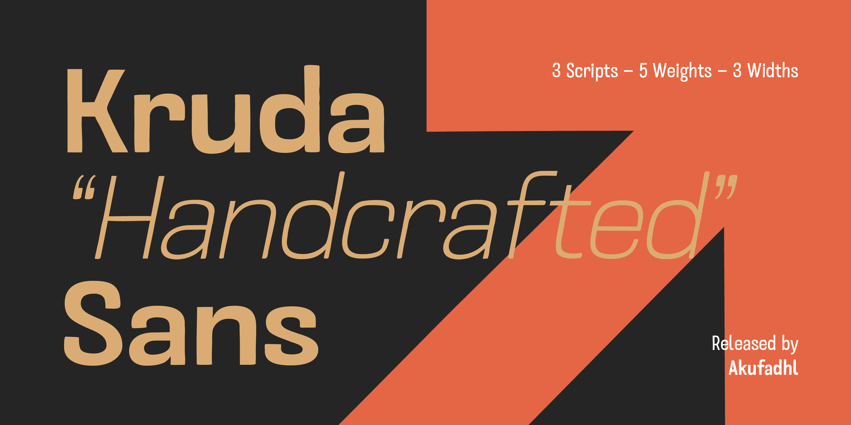 Beispiel einer Kruda Bold-Schriftart