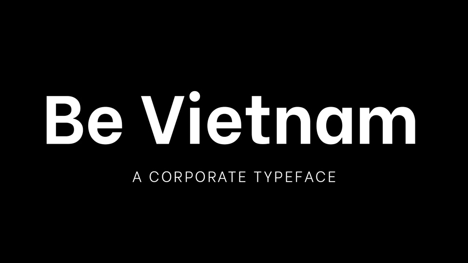 Beispiel einer Be Vietnam-Schriftart