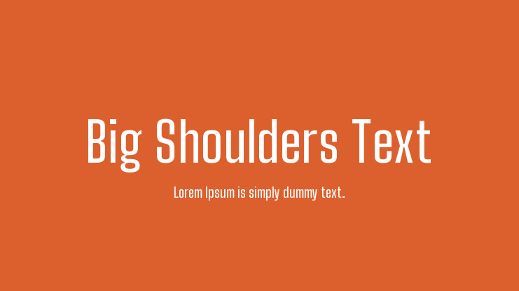 Beispiel einer Big Shoulders Text-Schriftart