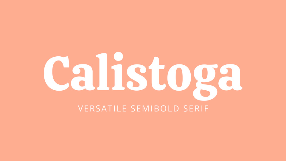 Beispiel einer Calistoga Regular-Schriftart