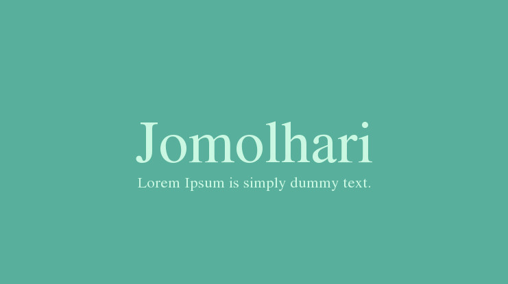 Beispiel einer Jomolhari-Schriftart