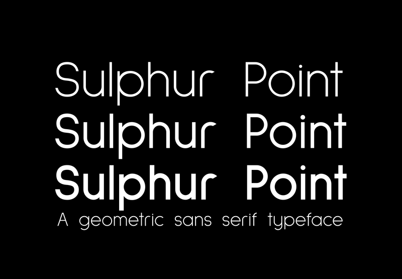 Beispiel einer Sulphur Point-Schriftart