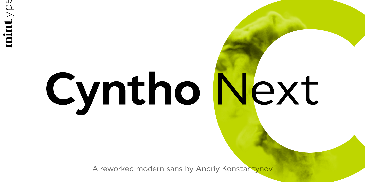 Beispiel einer Cyntho Next-Schriftart