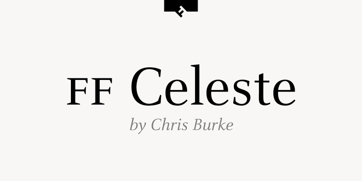 Beispiel einer FF Celeste-Schriftart