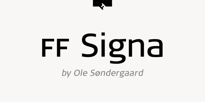 Beispiel einer FF Signa-Schriftart