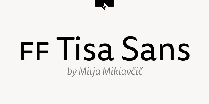 Beispiel einer FF Tisa Sans Pro-Schriftart