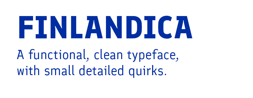 Beispiel einer Finlandica Italic-Schriftart