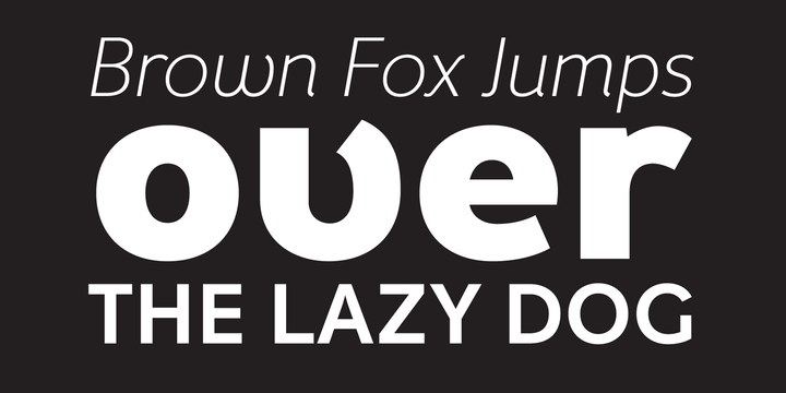 Beispiel einer Fox Grotesque Pro Bold Italic-Schriftart