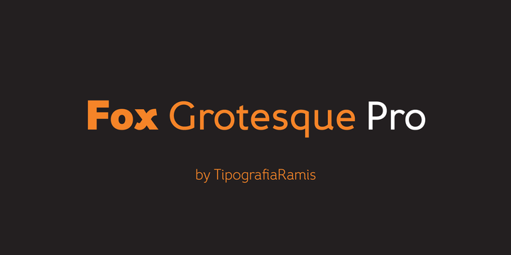 Beispiel einer Fox Grotesque Pro Light-Schriftart