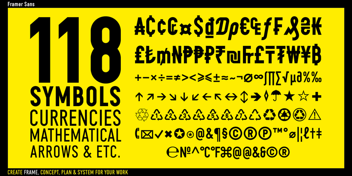 Beispiel einer Framer Sans 500-Schriftart