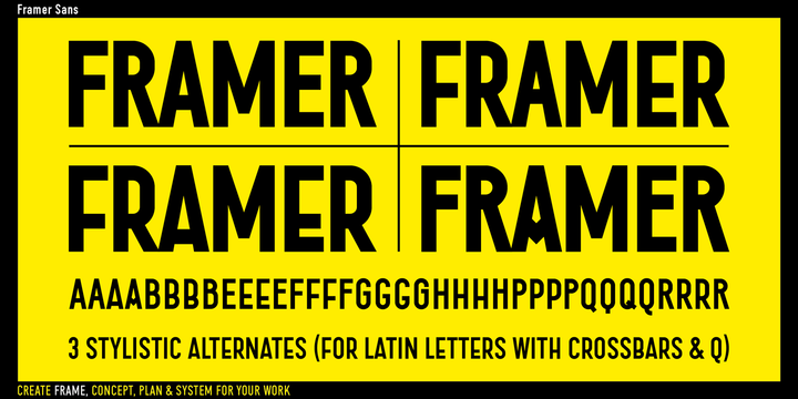 Beispiel einer Framer Sans 500-Schriftart