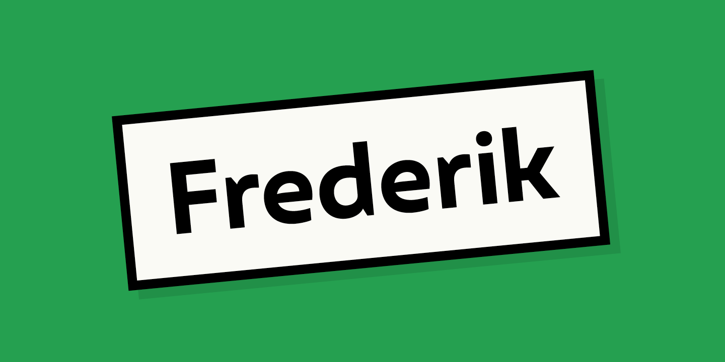 Beispiel einer Frederik-Schriftart