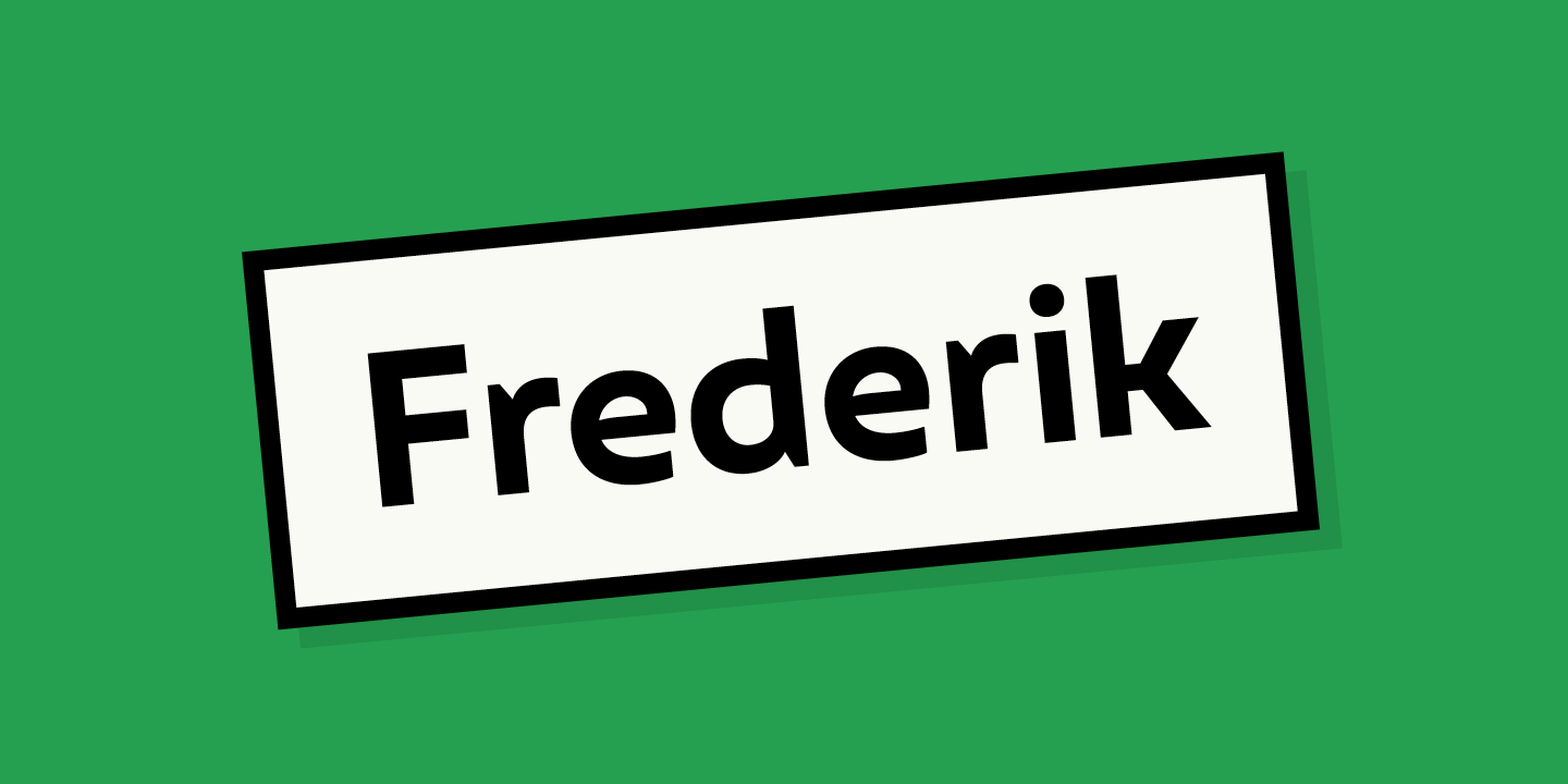 Beispiel einer Frederik Black-Schriftart