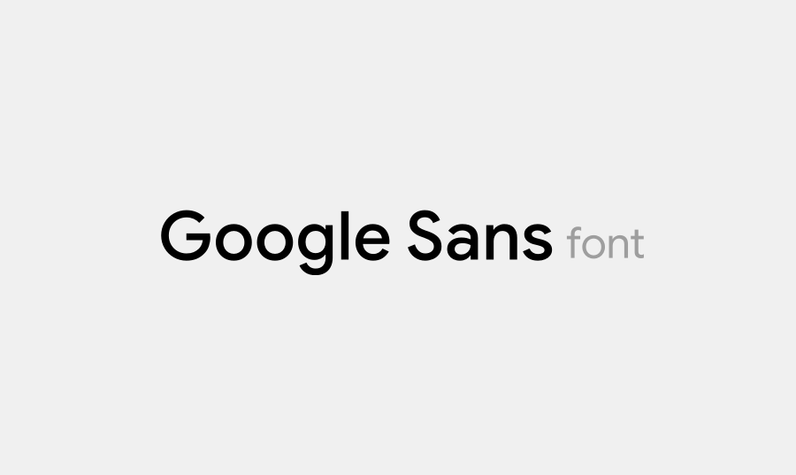 Beispiel einer Google Sans-Schriftart