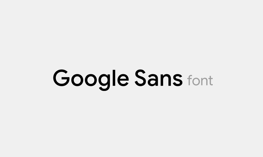 Beispiel einer Google Sans Bold-Schriftart